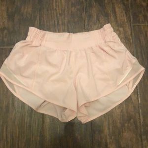 light pink lululemon shorts